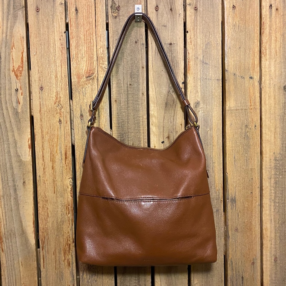 Fossil Brown Leather Satchel